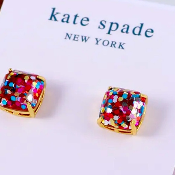 New kate spade new york Square Glitter Stud Earrings - Picture 10 of 14